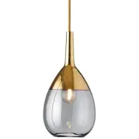 Ebb & Flow Lute Suspension Smokey Grey | Gold | Ø: 14 cm E14