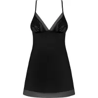 Obsessive Alifini Robe Sexy & Culotte Noir L/XL
