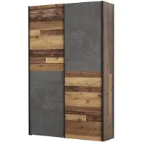 Veriaffari.it Armoire Armoire multi-usages OZZULA Old Wood Vintage et béton