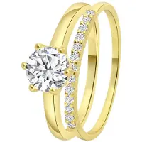 Lucardi Bague or / transparent