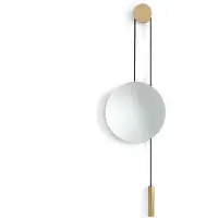 New Works Rise & Shine Miroir Mural Natural Oak | Brass Weight
