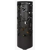 Esschert Design Baril à feu Birds on Twig Acier au carbone Noir FF409