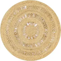 vidaXL Tapis fait à la main Jute tressée 90 cm
