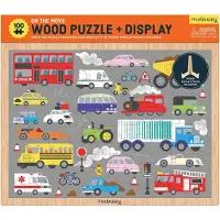 Galison On the Move 100 Piece Wood Puzzle Display by Mudpuppy - Mudpuppy
