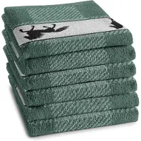 DDDDD Serviettes de Cuisine DDDDD Shanti Green 50 x 55 cm (6-Pieces)