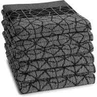 DDDDD Serviettes de Cuisine DDDDD Chrystal Black 50 x 55 cm (6-Pieces)