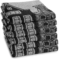 DDDDD Serviettes de Cuisine DDDDD Canal Black 50 x 55 cm (6-Delig)