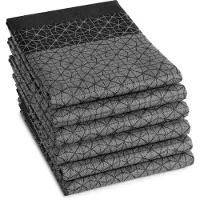 DDDDD Torchon DDDDD Chrystal Black 60 x 65 cm (6-Pieces)
