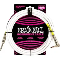 Ernie Ball 4.5M Jack Mono Male Vers Jack Mono Male Coude Blanc