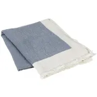 Broste Copenhagen Plaids, jetés MONA - Bleu - 130x180 cm