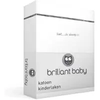 Briljant Baby Drap Berceau Briljant Sssh Je Dors Blanc (Coton)-100 x 150 cm (Ledikantlaken)