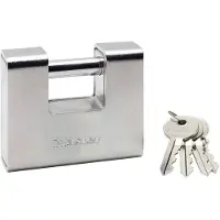 Masterlock Cadenas MasterLock, 90 mm, goupille en acier trempé