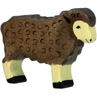 Holztiger Mouton, debout, noir