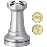 Eureka Casse-tête d'échecs en fonte - Tour - argenté