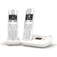 Gigaset Téléphone sans fil duo dect blanc avec répondeur - - AS690ADUOW -