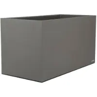 Riviera Pots rectangulaires en granit Riviera - Gris 80 x 40 cm