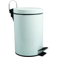 MSV 100022 poubelle 3 L Rond Acier Blanc, Acier inoxydable