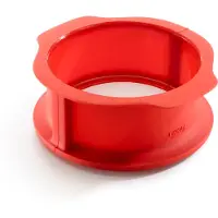 Lékué 2412515r01m017 Moule À Manqué Démontable Silicone/Céramique Rouge 15 Cm