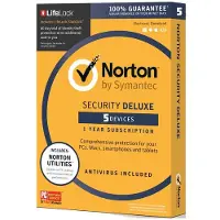Norton Security Deluxe 5 Appareils / 1 an - Aucun abonnement
