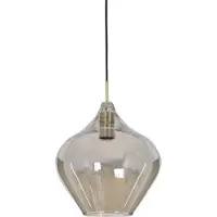Light & Living - suspension - Rakel - bronze - verre verre fumé - Ø 27cm - E27 - 2937527