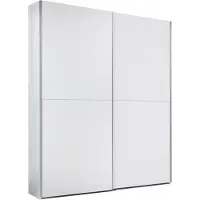 Die Möbelfundgrube Armoire à portes coulissantes - blanc mat - 170 x 196 cm