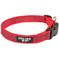 Julius-K9 Collier de chien caoutchouté Rouge M (M, Chien, Promenade, Sport canin, Travail)