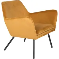 White Label Bon Fauteuil - Velours - Or