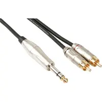 HQ Power Câble Jack vers RCA - Jack mâle 6,3 mm vers 2x RCA mâles - Stéréo