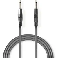 Nedis OnStage series - Câble audio - jack mono mâle pour jack mono mâle - 1.5 m - gris foncé