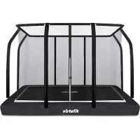VirtuFit Trampoline de fitness enterré avec filet de sécurité Premium