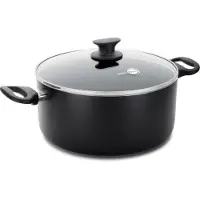 Greenpan CW002320002 Casserole Cambridge avec couvercle, aluminium, diamètre 24 cm, compatible avec les cuisinières à induction, revêtement antiadhésif