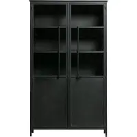 Woood Vitrine d'exposition - Métal - Noir - 170x99x44