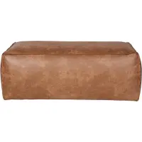 Woood Tabouret Rodeo - Cuir recyclé - Cognac - 43x120x60