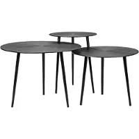Label51 Ensemble de 3 tables basses Nobby Noir