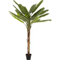 J-Line Bananier plastique vert/brun