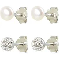 Glanzstücke Boucles d'oreilles argent / transparent / blanc perle