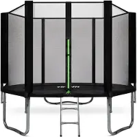 VirtuFit Trampoline avec filet de sécurité noir 305 cm