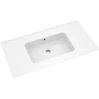 Linie Vano plan simple marbre composite brillant 90 x 46 cm