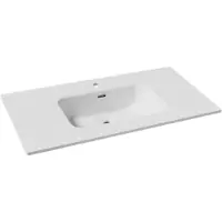 Linie Baro plan simple porcelaine blanc mat 90 x 46 cm