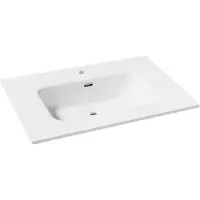 Linie Baro plan simple porcelaine blanc mat 70 x 46 cm