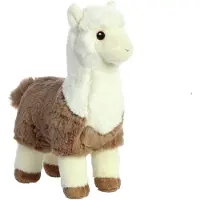 ECO NATION , 35039, Eco Nation Alpaga, bicolore, 28 cm, peluche, marron et blanc