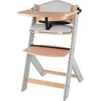 Kinderkraft Chaise de salle à manger Enock avec rembourrage Bois gris, Premium