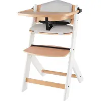Kinderkraft Chaise de salle à manger Enock avec rembourrage Bois blanc, Premium