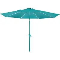 Blumfeldt Parasol de Jardin Exterieur et Balcon, Panneaux Solaires, Lumières LED, Protection UV, Etanche, Grand Parasol Deporte Réglables Hauteur et Angle, Parasols Exterieur Jardin, Avec ou Sans Pied