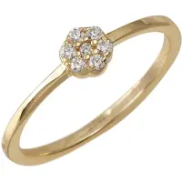 Glanzstücke Bague or / transparent