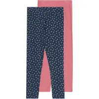 Minymo Leggings bleu-gris / rosé / blanc