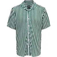 Only & Sons Chemise 'Wayne' vert foncé / blanc