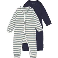 Minymo Barboteuse / body bleu marine / bleu roi / blanc