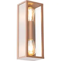 QAZQA Applique murale industrielle rouille 38 cm 2 lumières IP44 - Charlois