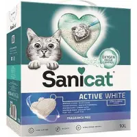 Sanicat 2x10L Litière Active White - pour chat
